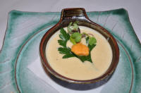 Potato Leek Soup with Uni